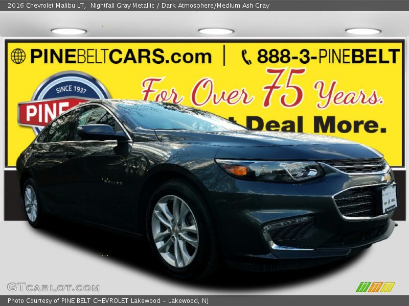 Nightfall Gray Metallic / Dark Atmosphere/Medium Ash Gray 2016 Chevrolet Malibu LT