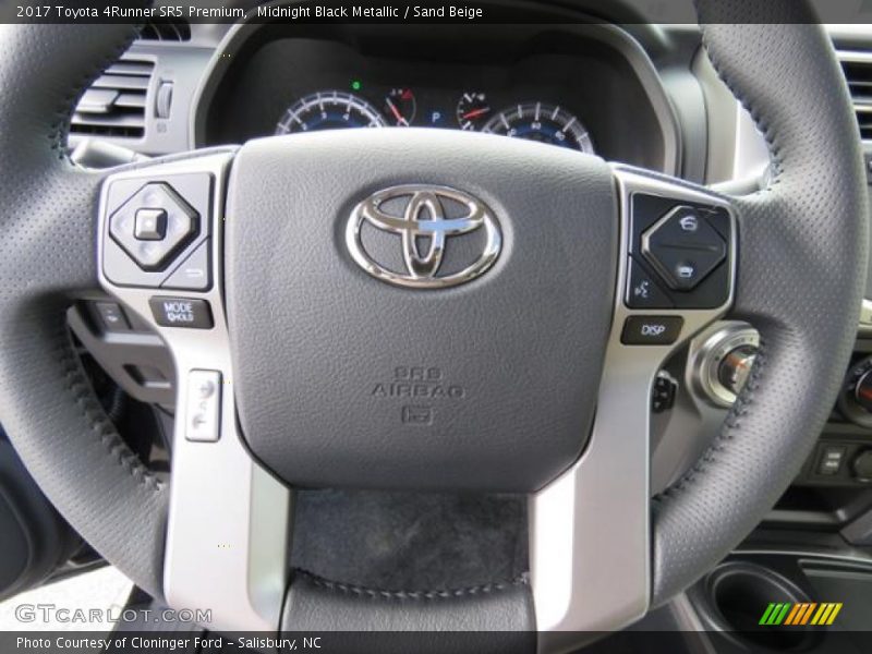 Midnight Black Metallic / Sand Beige 2017 Toyota 4Runner SR5 Premium