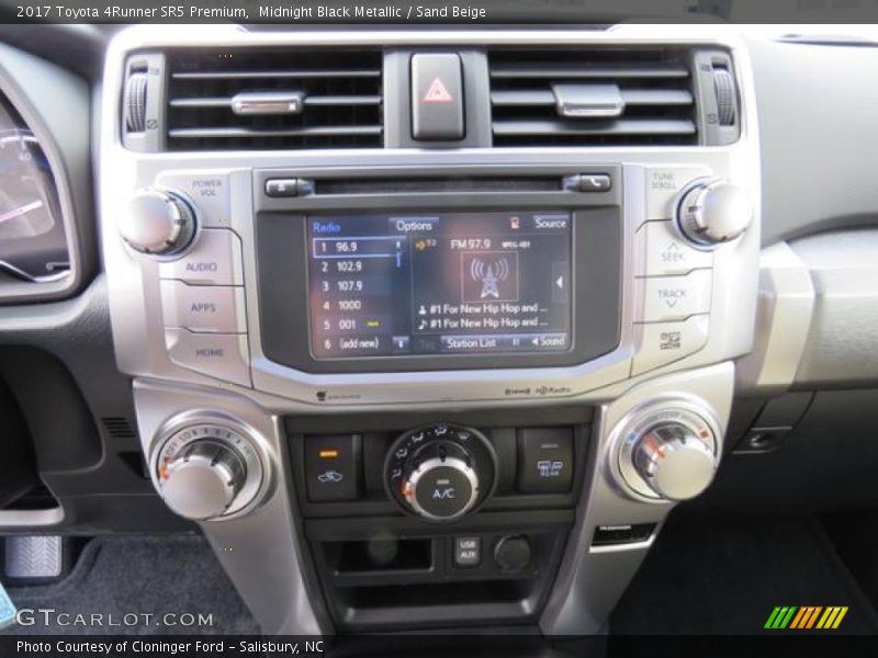 Midnight Black Metallic / Sand Beige 2017 Toyota 4Runner SR5 Premium