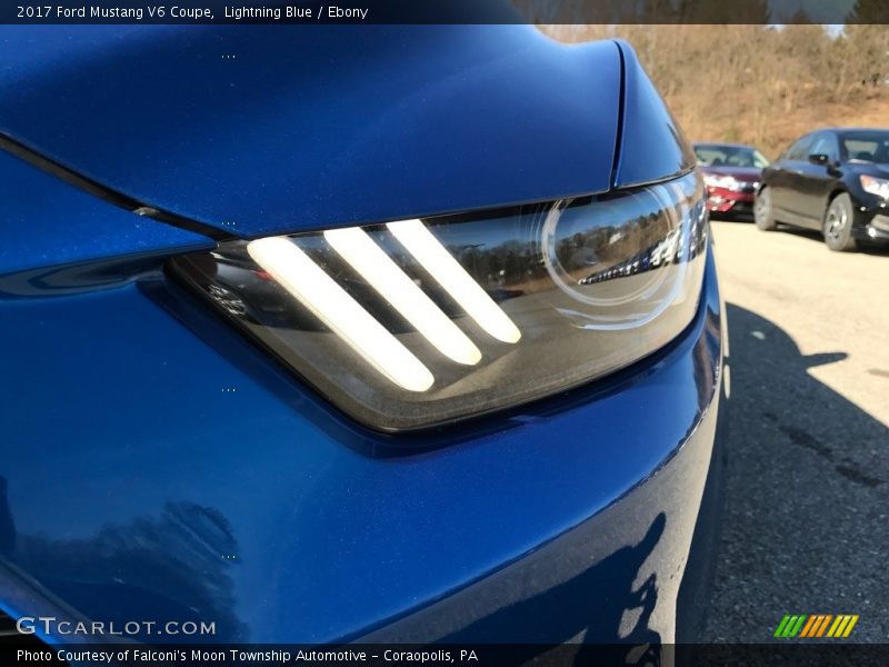 Lightning Blue / Ebony 2017 Ford Mustang V6 Coupe