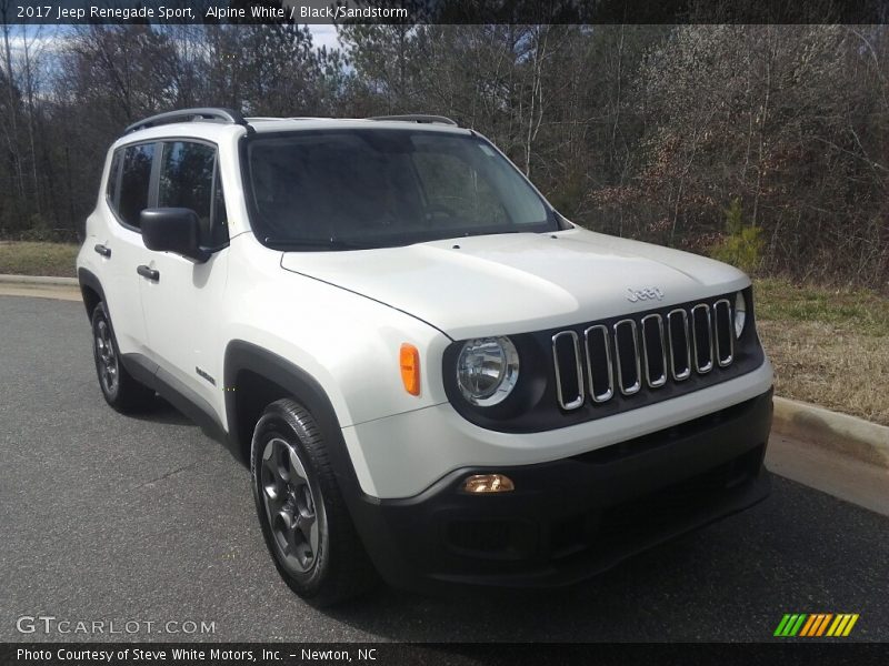 Alpine White / Black/Sandstorm 2017 Jeep Renegade Sport