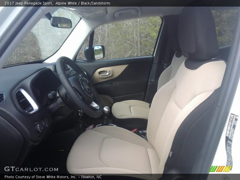Alpine White / Black/Sandstorm 2017 Jeep Renegade Sport