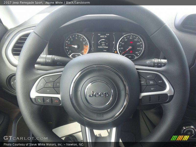 Alpine White / Black/Sandstorm 2017 Jeep Renegade Sport