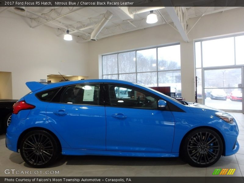 Nitrous Blue / Charcoal Black Recaro Leather 2017 Ford Focus RS Hatch