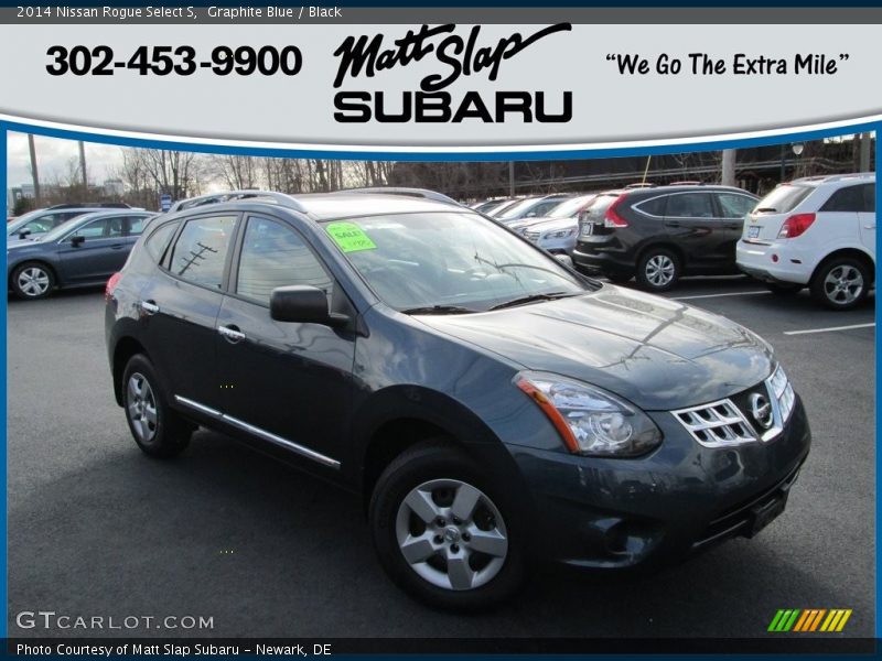 Graphite Blue / Black 2014 Nissan Rogue Select S