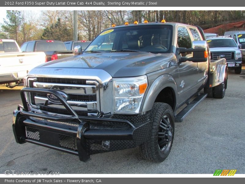 Sterling Grey Metallic / Steel 2012 Ford F350 Super Duty Lariat Crew Cab 4x4 Dually