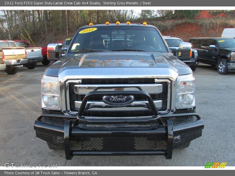 Sterling Grey Metallic / Steel 2012 Ford F350 Super Duty Lariat Crew Cab 4x4 Dually