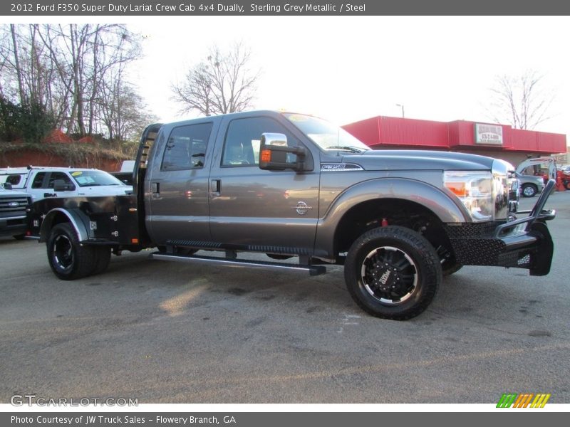 Sterling Grey Metallic / Steel 2012 Ford F350 Super Duty Lariat Crew Cab 4x4 Dually