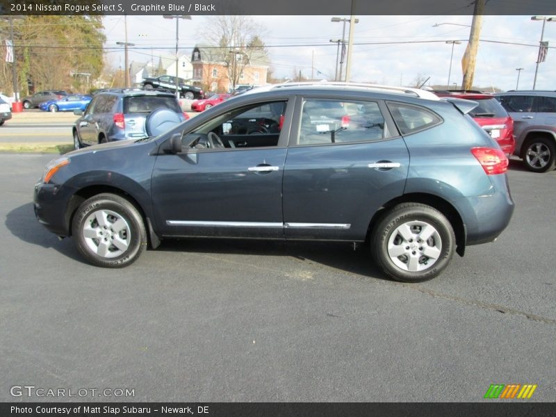 Graphite Blue / Black 2014 Nissan Rogue Select S