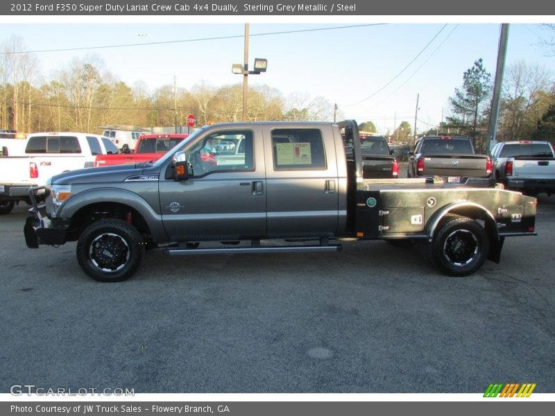 Sterling Grey Metallic / Steel 2012 Ford F350 Super Duty Lariat Crew Cab 4x4 Dually