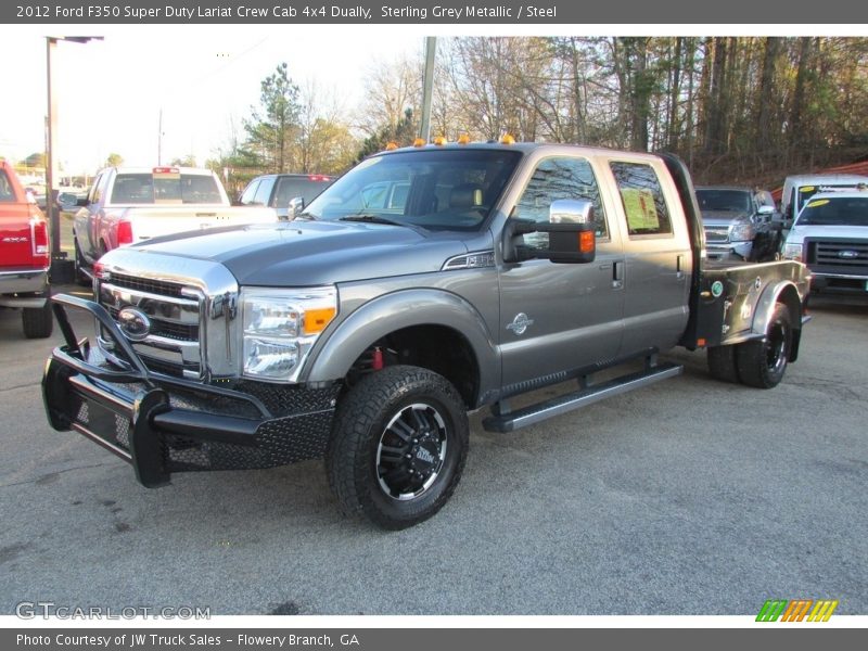 Sterling Grey Metallic / Steel 2012 Ford F350 Super Duty Lariat Crew Cab 4x4 Dually