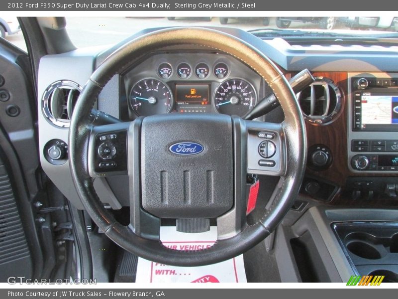 Sterling Grey Metallic / Steel 2012 Ford F350 Super Duty Lariat Crew Cab 4x4 Dually