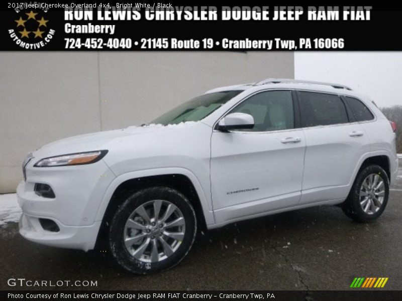 Bright White / Black 2017 Jeep Cherokee Overland 4x4