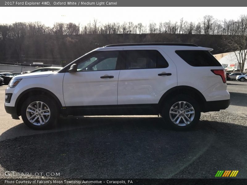 Oxford White / Medium Light Camel 2017 Ford Explorer 4WD