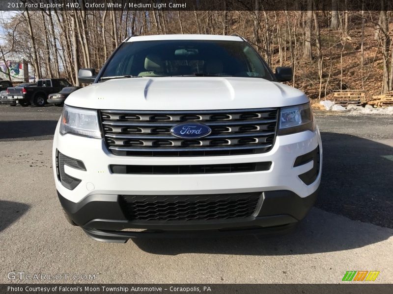 Oxford White / Medium Light Camel 2017 Ford Explorer 4WD