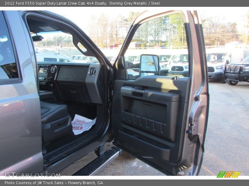 Sterling Grey Metallic / Steel 2012 Ford F350 Super Duty Lariat Crew Cab 4x4 Dually