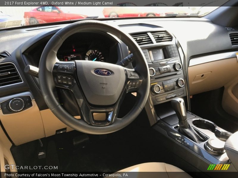 Oxford White / Medium Light Camel 2017 Ford Explorer 4WD