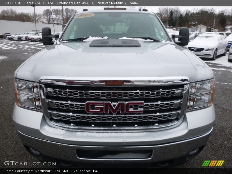 Quicksilver Metallic / Ebony 2013 GMC Sierra 2500HD SLE Extended Cab 4x4