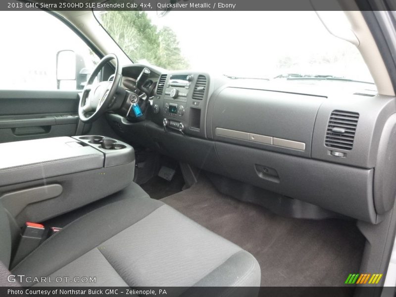 Quicksilver Metallic / Ebony 2013 GMC Sierra 2500HD SLE Extended Cab 4x4