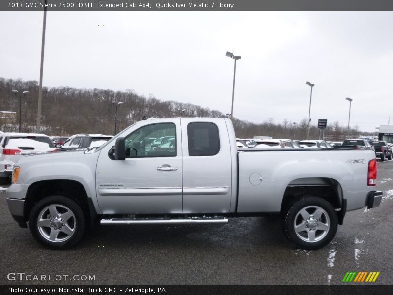Quicksilver Metallic / Ebony 2013 GMC Sierra 2500HD SLE Extended Cab 4x4