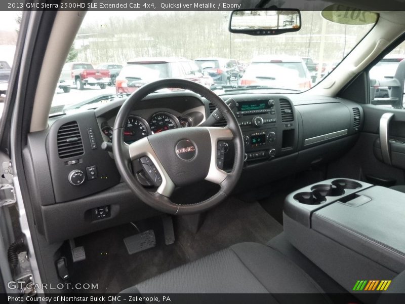 Quicksilver Metallic / Ebony 2013 GMC Sierra 2500HD SLE Extended Cab 4x4