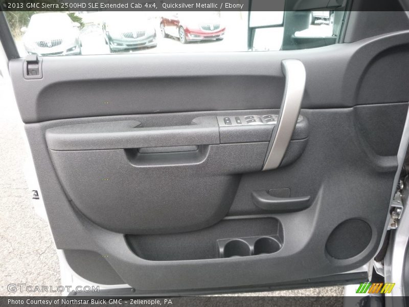 Quicksilver Metallic / Ebony 2013 GMC Sierra 2500HD SLE Extended Cab 4x4