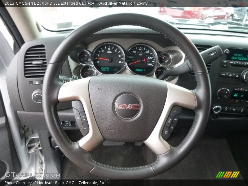 Quicksilver Metallic / Ebony 2013 GMC Sierra 2500HD SLE Extended Cab 4x4
