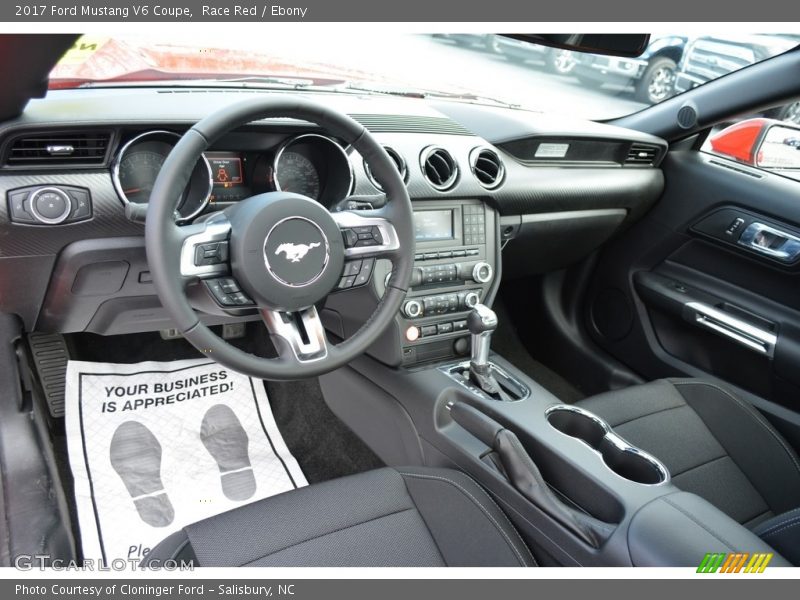 Race Red / Ebony 2017 Ford Mustang V6 Coupe