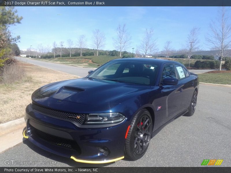 Contusion Blue / Black 2017 Dodge Charger R/T Scat Pack