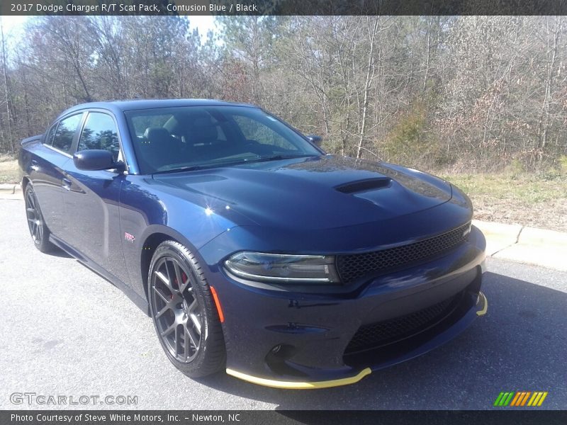 Contusion Blue / Black 2017 Dodge Charger R/T Scat Pack