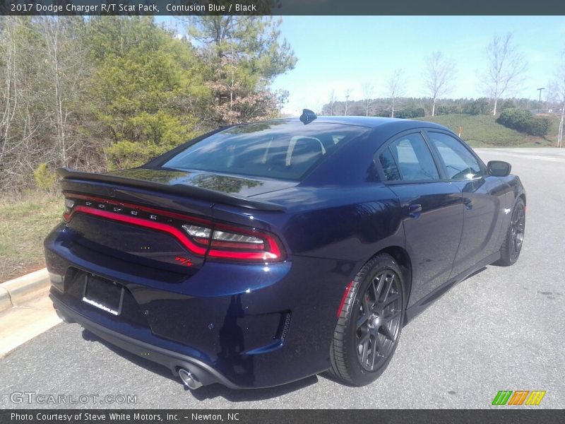 Contusion Blue / Black 2017 Dodge Charger R/T Scat Pack