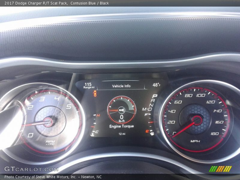 Contusion Blue / Black 2017 Dodge Charger R/T Scat Pack