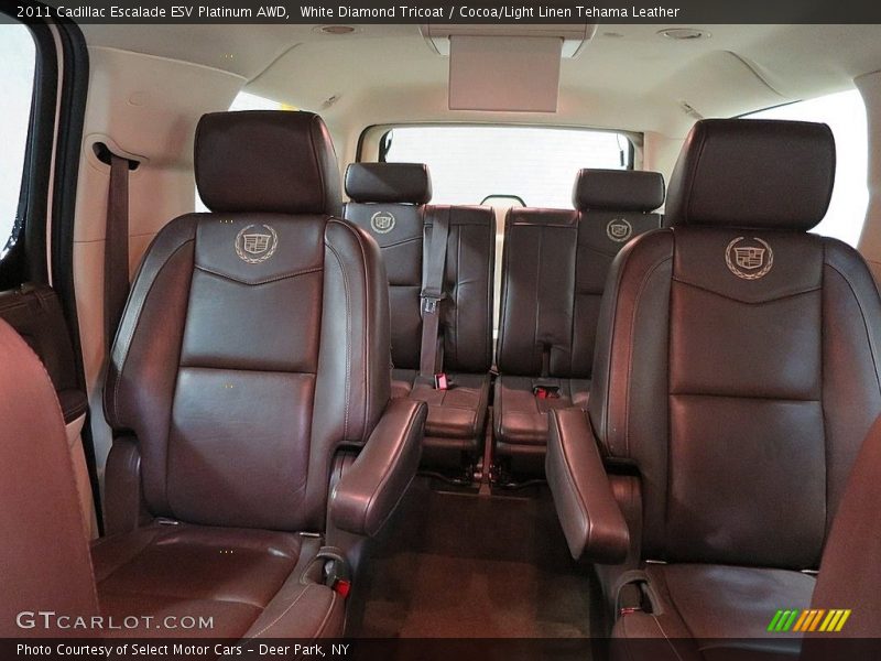 White Diamond Tricoat / Cocoa/Light Linen Tehama Leather 2011 Cadillac Escalade ESV Platinum AWD