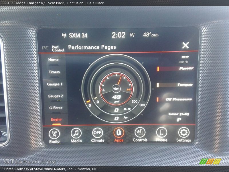 Contusion Blue / Black 2017 Dodge Charger R/T Scat Pack