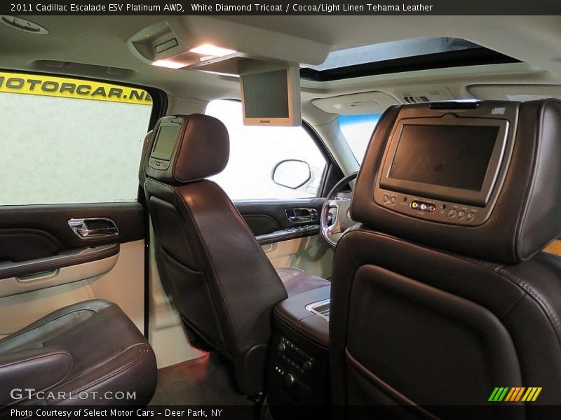 White Diamond Tricoat / Cocoa/Light Linen Tehama Leather 2011 Cadillac Escalade ESV Platinum AWD