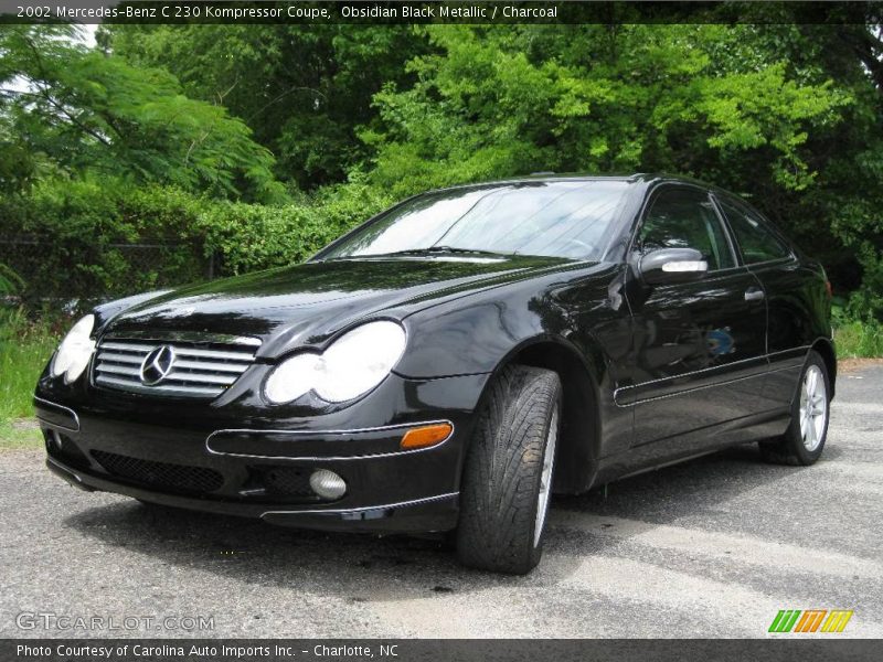 Obsidian Black Metallic / Charcoal 2002 Mercedes-Benz C 230 Kompressor Coupe
