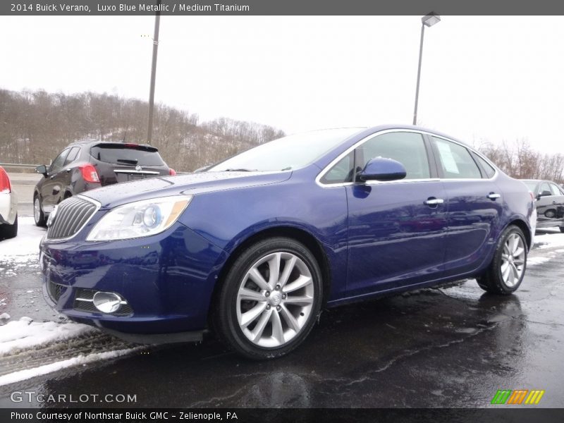 Luxo Blue Metallic / Medium Titanium 2014 Buick Verano