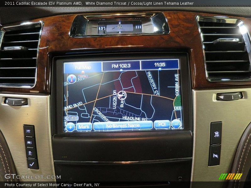 White Diamond Tricoat / Cocoa/Light Linen Tehama Leather 2011 Cadillac Escalade ESV Platinum AWD