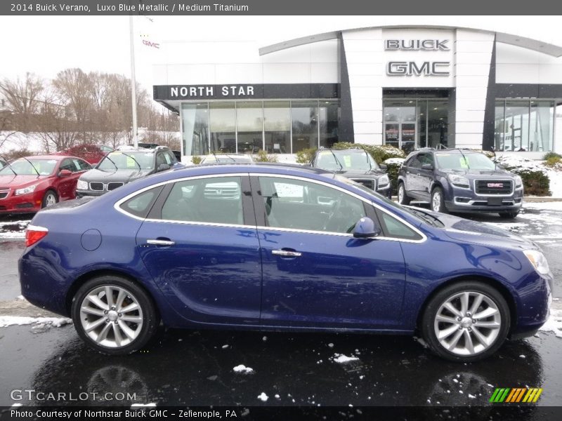 Luxo Blue Metallic / Medium Titanium 2014 Buick Verano