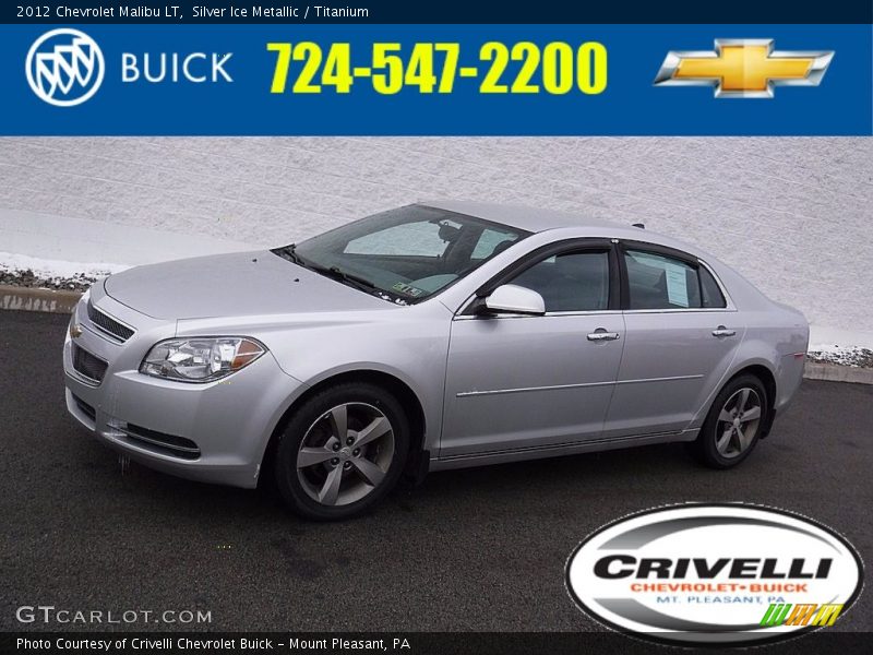 Silver Ice Metallic / Titanium 2012 Chevrolet Malibu LT