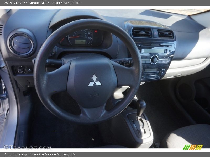 Starlight Silver / Black 2015 Mitsubishi Mirage DE