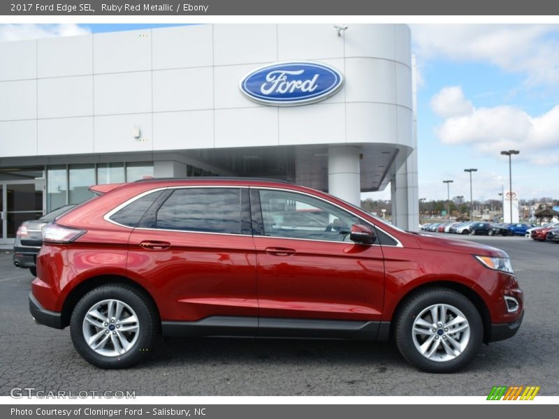 Ruby Red Metallic / Ebony 2017 Ford Edge SEL