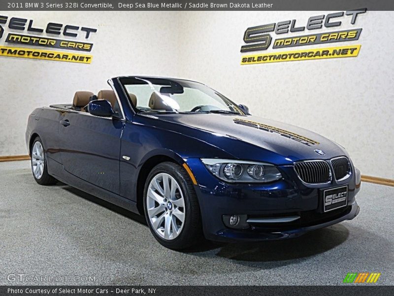 Deep Sea Blue Metallic / Saddle Brown Dakota Leather 2011 BMW 3 Series 328i Convertible