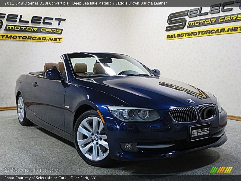 Deep Sea Blue Metallic / Saddle Brown Dakota Leather 2011 BMW 3 Series 328i Convertible