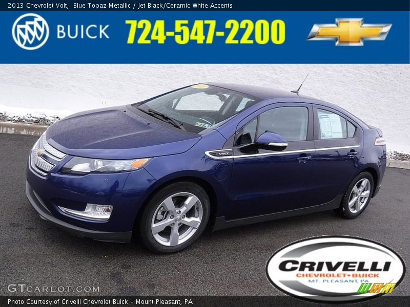 Blue Topaz Metallic / Jet Black/Ceramic White Accents 2013 Chevrolet Volt
