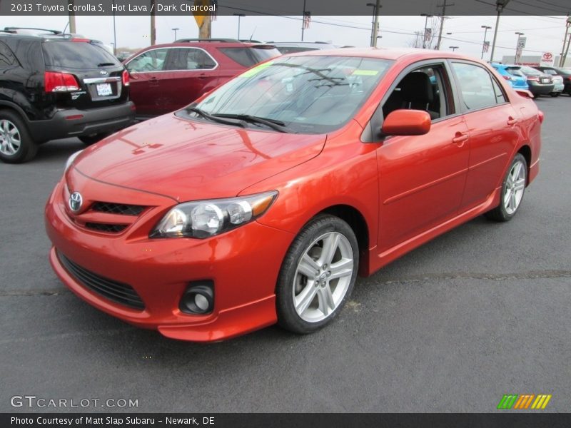 Hot Lava / Dark Charcoal 2013 Toyota Corolla S