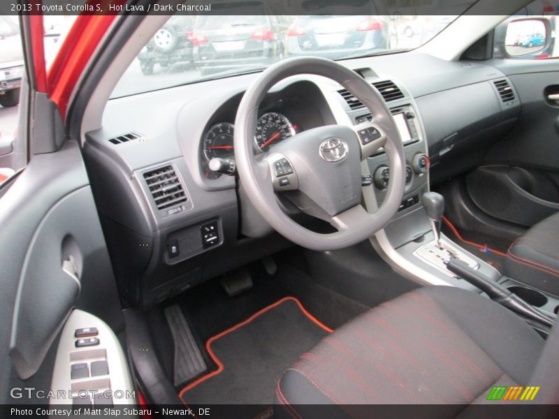 Hot Lava / Dark Charcoal 2013 Toyota Corolla S