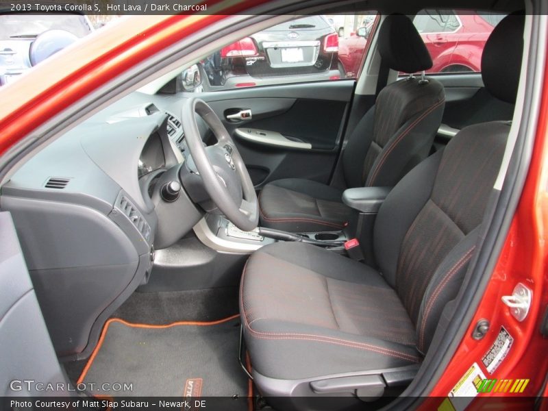 Hot Lava / Dark Charcoal 2013 Toyota Corolla S
