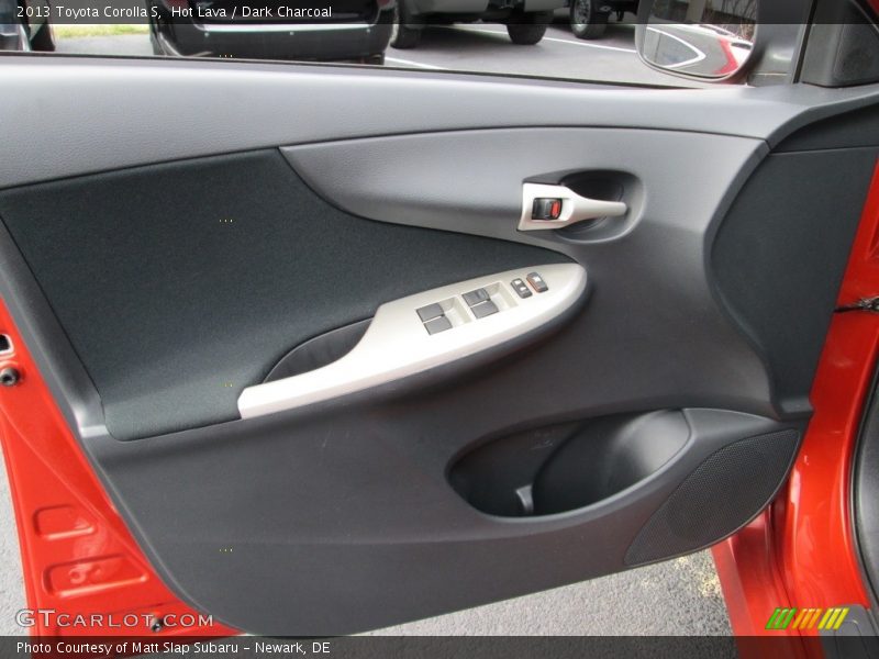 Hot Lava / Dark Charcoal 2013 Toyota Corolla S