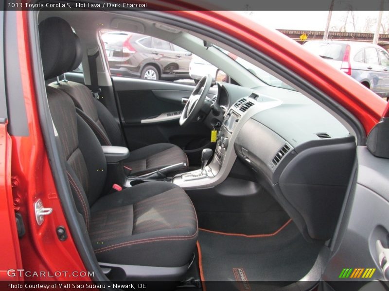 Hot Lava / Dark Charcoal 2013 Toyota Corolla S